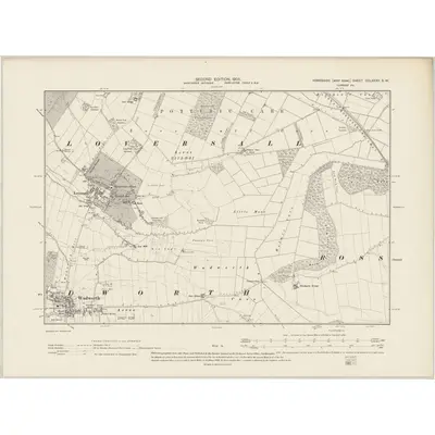 1901 Map of Yorkshire CCLXXXV.SW, 1905 Print