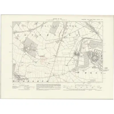 1928 Map of Yorkshire CCLXXXV.SW, 1931 Print
