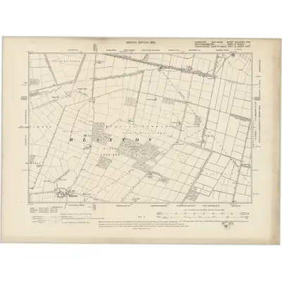 1901 Map of Yorkshire CCLXXXVI.NW, 1905 Print