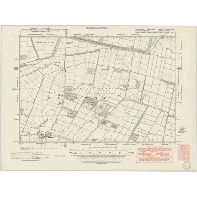 1946 Map of Yorkshire CCLXXXVI.NW, 1950 Print