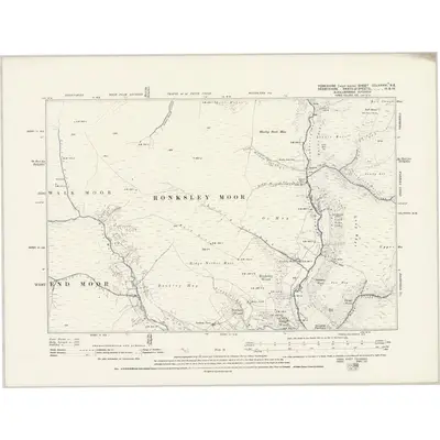 1891 Map of Yorkshire CCLXXXVIA.NE, 1894 Print