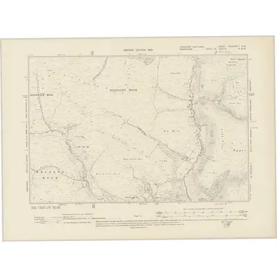 1901 Map of Yorkshire CCLXXXVIA.NE, 1905 Print