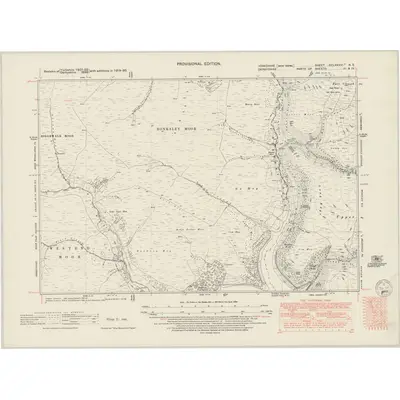 1919 Map of Yorkshire CCLXXXVIA.NE, 1949 Print