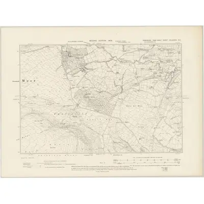 1901 Map of Yorkshire CCLXXXVII.NE, 1905 Print
