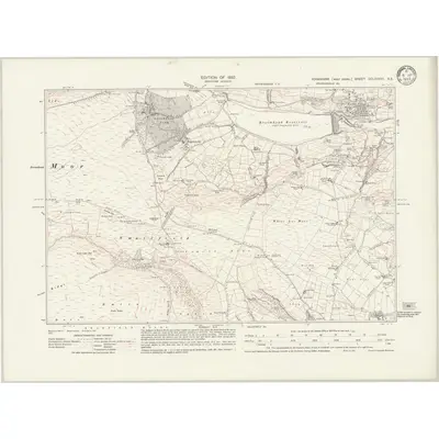 1929 Map of Yorkshire CCLXXXVII.NE, 1932 Print