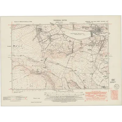 1948 Map of Yorkshire CCLXXXVII.NE, 1949 Print