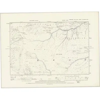 1891 Map of Yorkshire CCLXXXVII.NW, 1894 Print