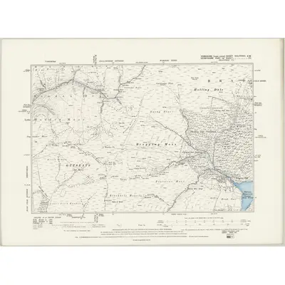 1891 Map of Yorkshire CCLXXXVII.SW, 1894 Print