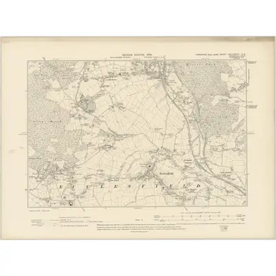 1901 Map of Yorkshire CCLXXXVIII.NE, 1906 Print