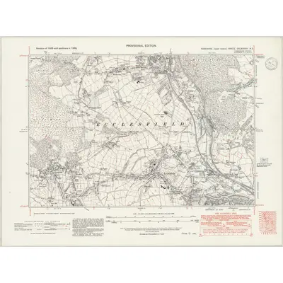 1938 Map of Yorkshire CCLXXXVIII.NE, 1947 Print