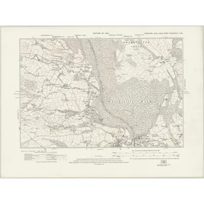 1920 Map of Yorkshire CCLXXXVIII.NW, 1924 Print