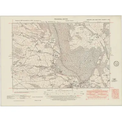 1938 Map of Yorkshire CCLXXXVIII.NW, 1948 Print