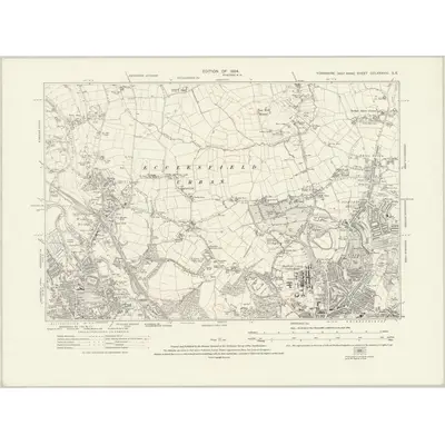 1920 Map of Yorkshire CCLXXXVIII.SE, 1924 Print