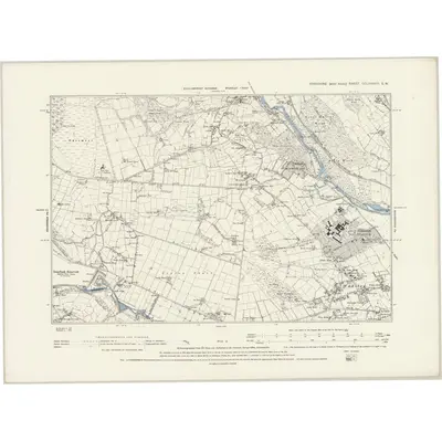 1890 Map of Yorkshire CCLXXXVIII.SW, 1894 Print