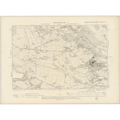 1901 Map of Yorkshire CCLXXXVIII.SW, 1906 Print