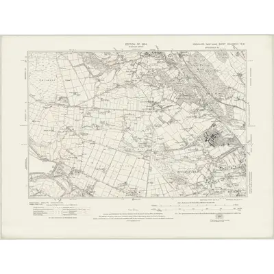 1920 Map of Yorkshire CCLXXXVIII.SW, 1924 Print