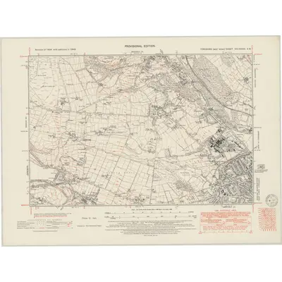 1948 Map of Yorkshire CCLXXXVIII.SW, 1949 Print
