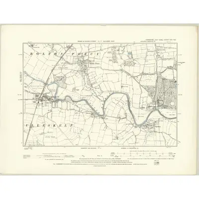 1890 Map of Yorkshire CCV.NE, 1894 Print
