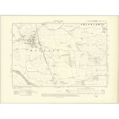 1906 Map of Yorkshire CCVI.SE, 1909 Print
