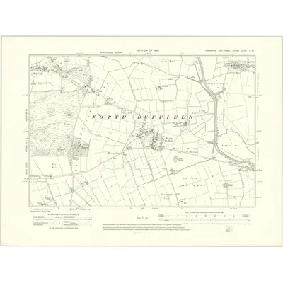 1908 Map of Yorkshire CCVII.SW, 1910 Print