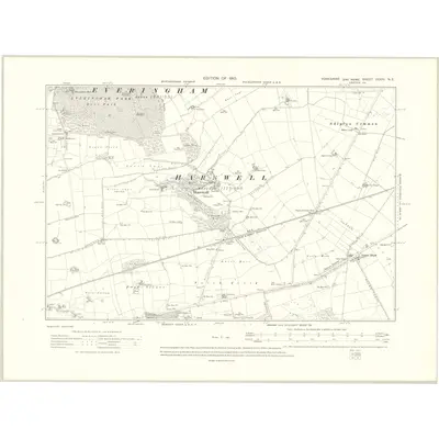 1908 Map of Yorkshire CCVIII.NE, 1910 Print