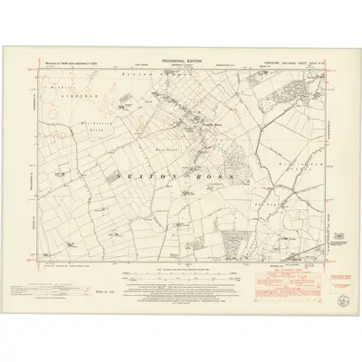 1950 Map of Yorkshire CCVIII.NW, 1953 Print