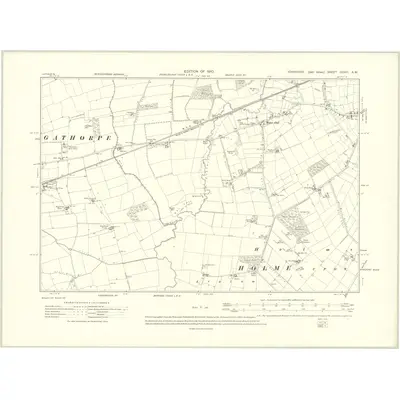 1908 Map of Yorkshire CCVIII.SW, 1910 Print