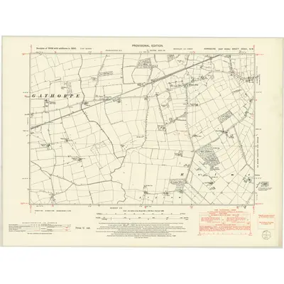 1950 Map of Yorkshire CCVIII.SW, 1952 Print