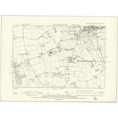 1889 Map of Yorkshire CCX.SE, 1894 Print