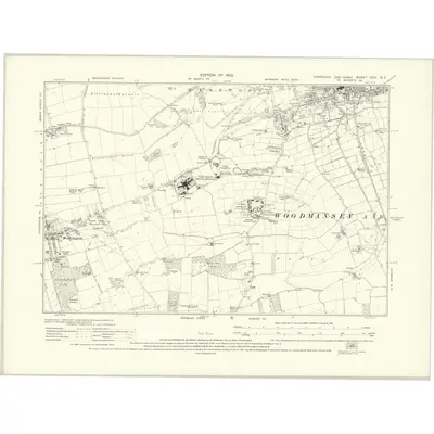 1926 Map of Yorkshire CCX.SE, 1928 Print