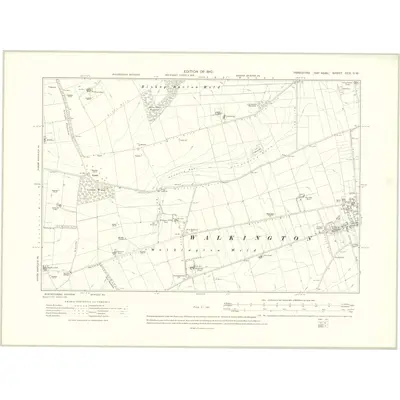 1908 Map of Yorkshire CCX.SW, 1910 Print