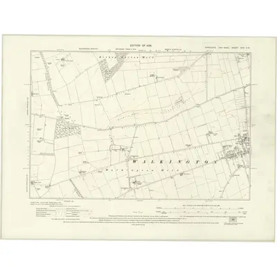 1926 Map of Yorkshire CCX.SW, 1928 Print