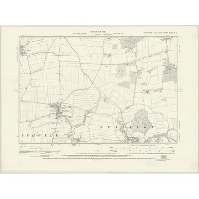 1928 Map of Yorkshire CCXC.NE, 1930 Print