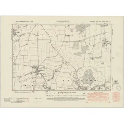 1948 Map of Yorkshire CCXC.NE, 1950 Print