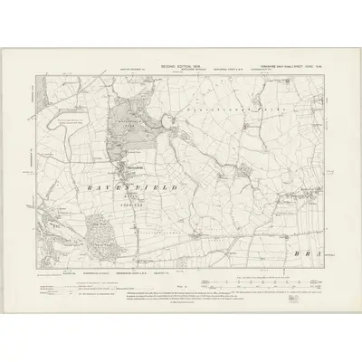 1901 Map of Yorkshire CCXC.NW, 1904 Print