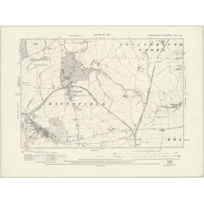 1928 Map of Yorkshire CCXC.NW, 1930 Print