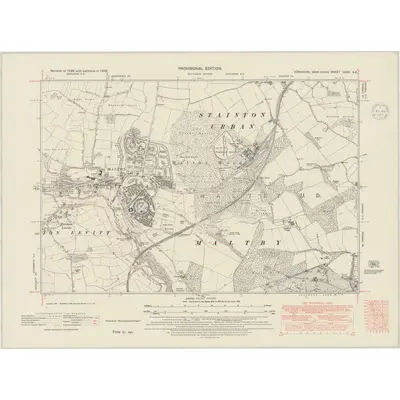1938 Map of Yorkshire CCXC.SE, 1948 Print