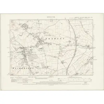 1928 Map of Yorkshire CCXC.SW, 1931 Print