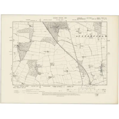 1901 Map of Yorkshire CCXCI.NE, 1903 Print