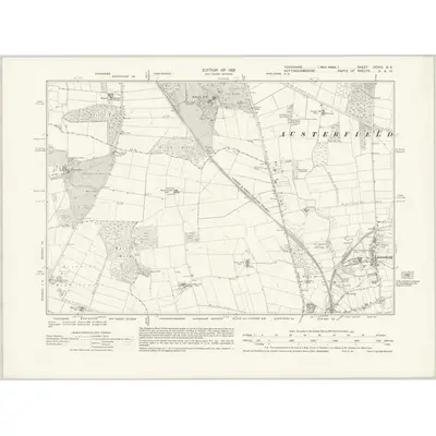 1928 Map of Yorkshire CCXCI.NE, 1931 Print