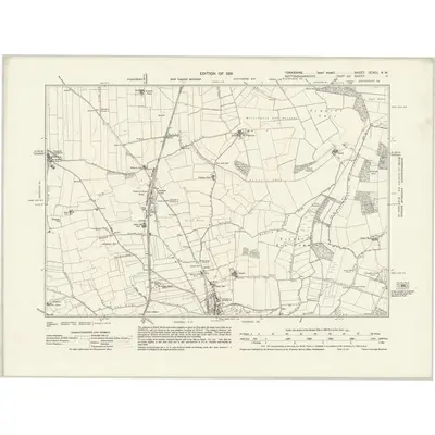 1928 Map of Yorkshire CCXCI.NW, 1931 Print