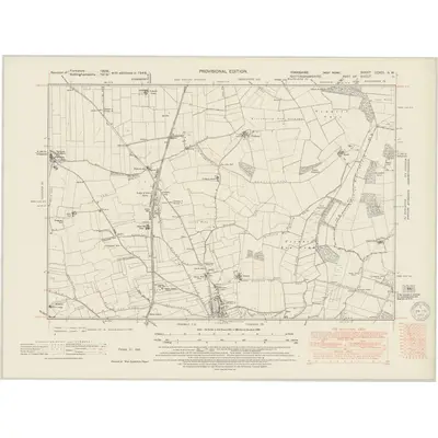 1948 Map of Yorkshire CCXCI.NW, 1950 Print