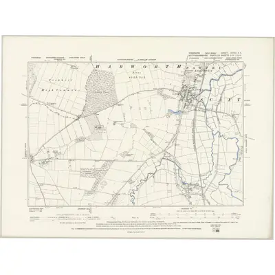 1884 Map of Yorkshire CCXCI.SE, 1894 Print