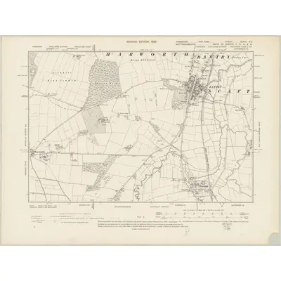 1901 Map of Yorkshire CCXCI.SE, 1903 Print