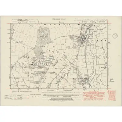 1938 Map of Yorkshire CCXCI.SE, 1948 Print