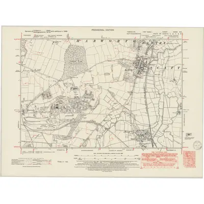 1948 Map of Yorkshire CCXCI.SE, 1950 Print
