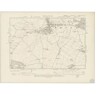 1901 Map of Yorkshire CCXCI.SW, 1903 Print