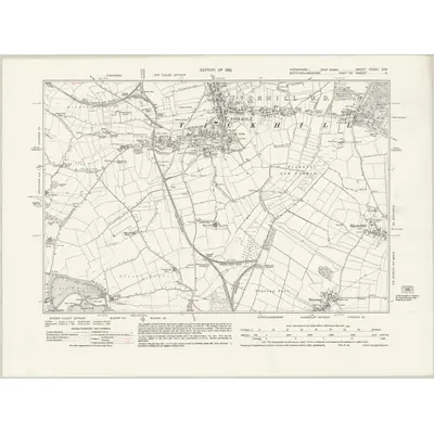 1928 Map of Yorkshire CCXCI.SW, 1931 Print