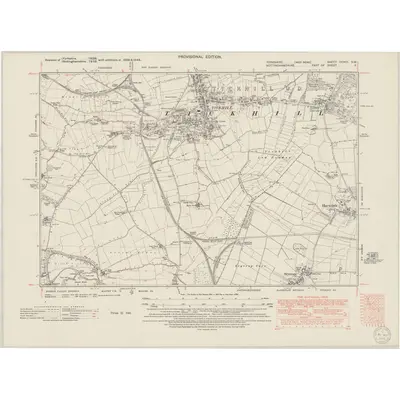 1948 Map of Yorkshire CCXCI.SW, 1950 Print