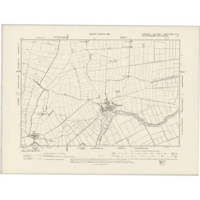 1901 Map of Yorkshire CCXCII.NW, 1903 Print